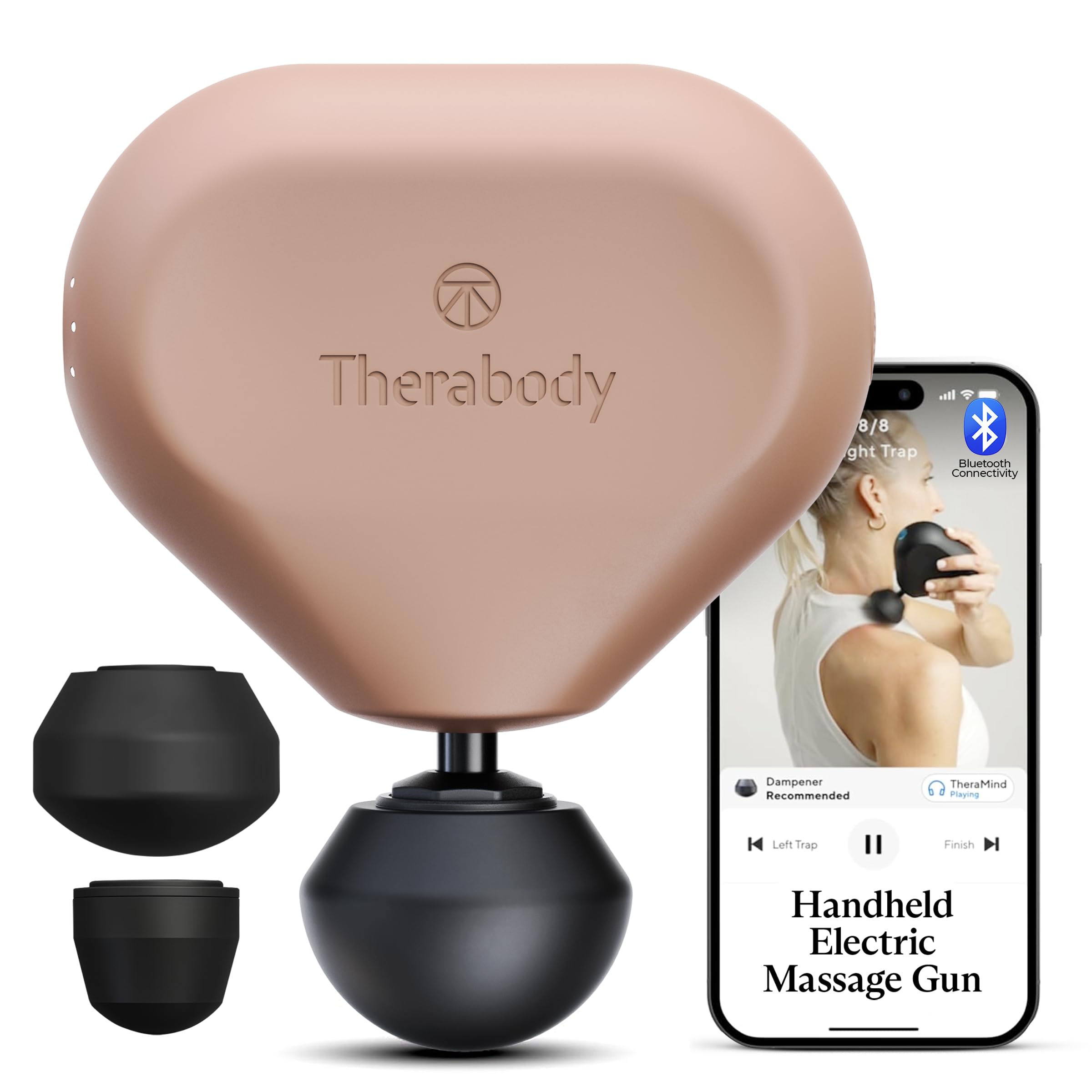 TheraGun Therabody Mini (2nd Gen) Massage Gun - Portable Massage Therapy for Relief Anytime, Anywhere – Includes 1 Standard Ball Attachment – Gray