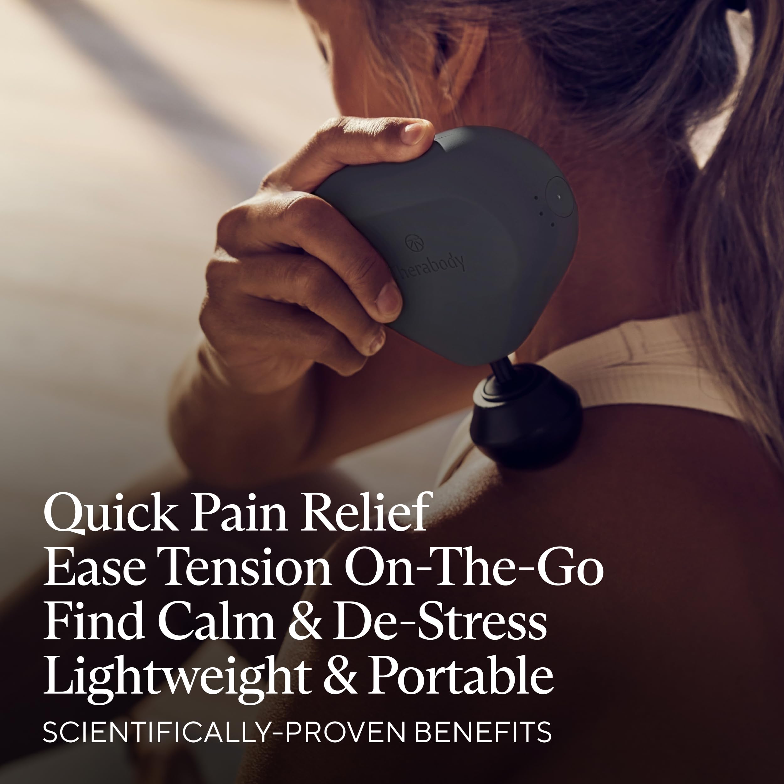 TheraGun Therabody Mini (2nd Gen) Massage Gun - Portable Massage Therapy for Relief Anytime, Anywhere – Includes 1 Standard Ball Attachment – Gray