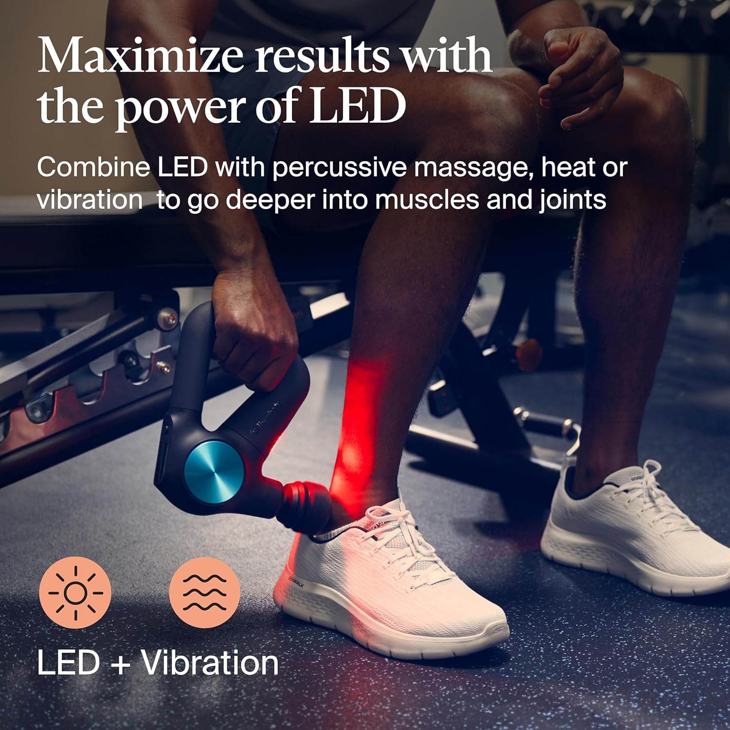 Therabody Theragun PRO Plus - 6-in-1 Deep Tissue Percussion Massage Gun, Handheld Personal Massager for Full Body Pain Relief & Muscle Tension with Biometric Breathwork, Vibration & Heated Attachments